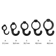 Doos Kapstokhaak - zwart-B / 26,9 mm (160 stuks)